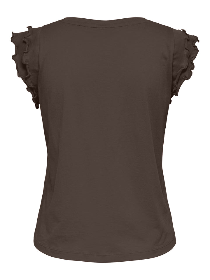 JDYREX S/L FRILL TOP JRS DIA, Chocolate Brown 237395 Bild 2