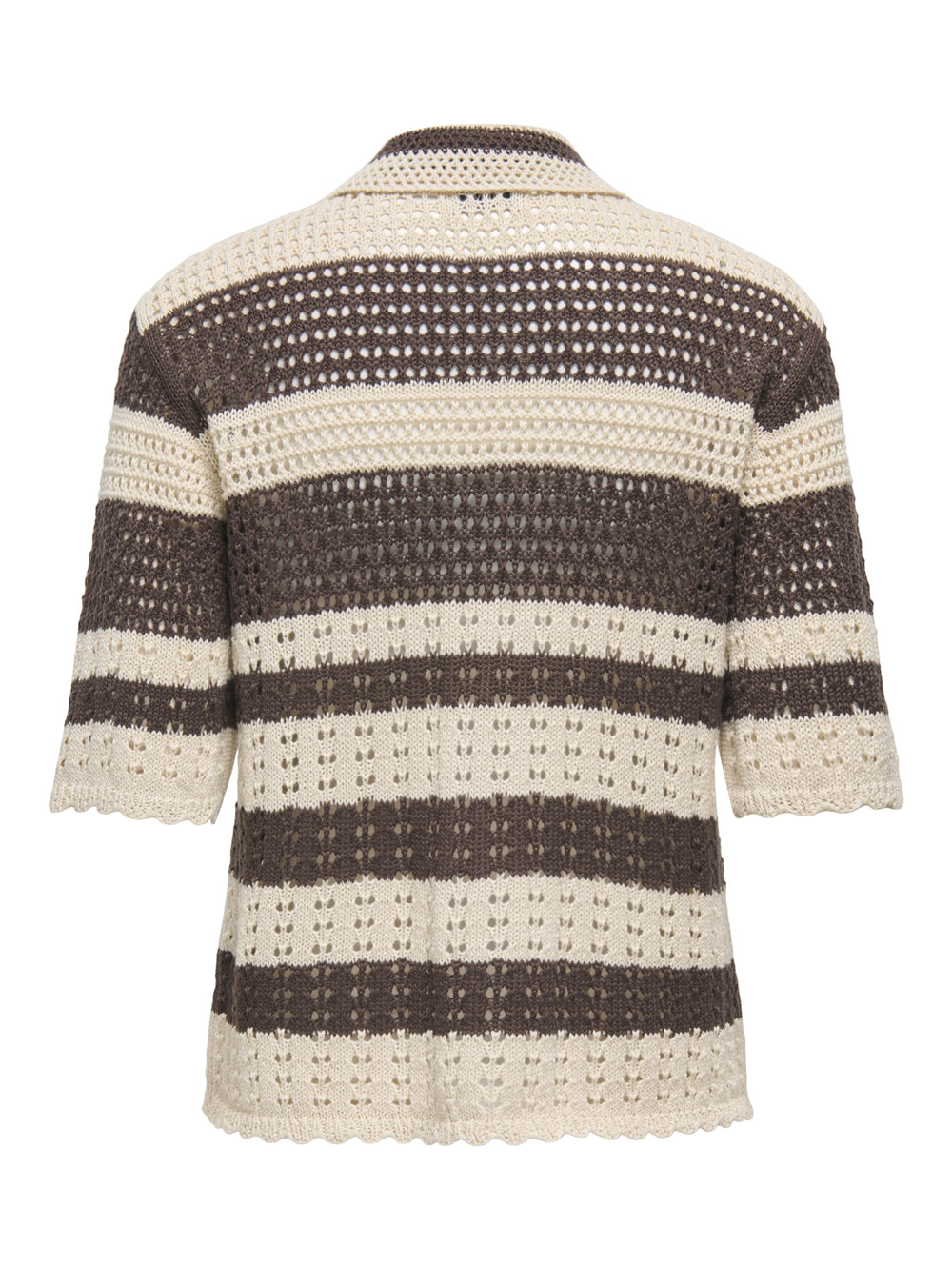 JDYROBIN 2/4 COLLAR CARDIGAN KNT NO, Sandshell/WITH BRACKEN STRIPES 196843002 Bild 2