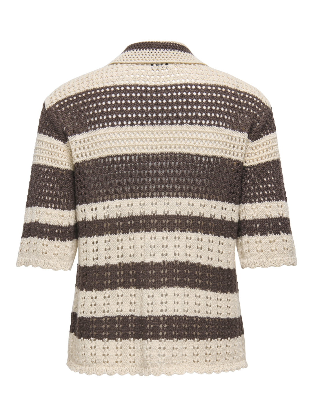JDYROBIN 2/4 COLLAR CARDIGAN KNT NO, Sandshell/WITH BRACKEN STRIPES 196843002 Bild 2