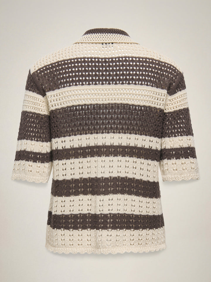JDYROBIN 2/4 COLLAR CARDIGAN KNT NO, Sandshell/WITH BRACKEN STRIPES 196843002 Bild 2