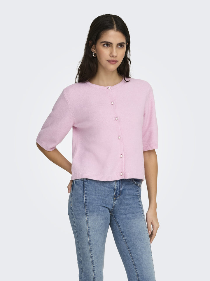 JDYRUE LIFE 2/4 PEARL CARDIGAN KNT, Fragrant Lilac/MELANGE W. WHITE PEA 240595002 Bild 4
