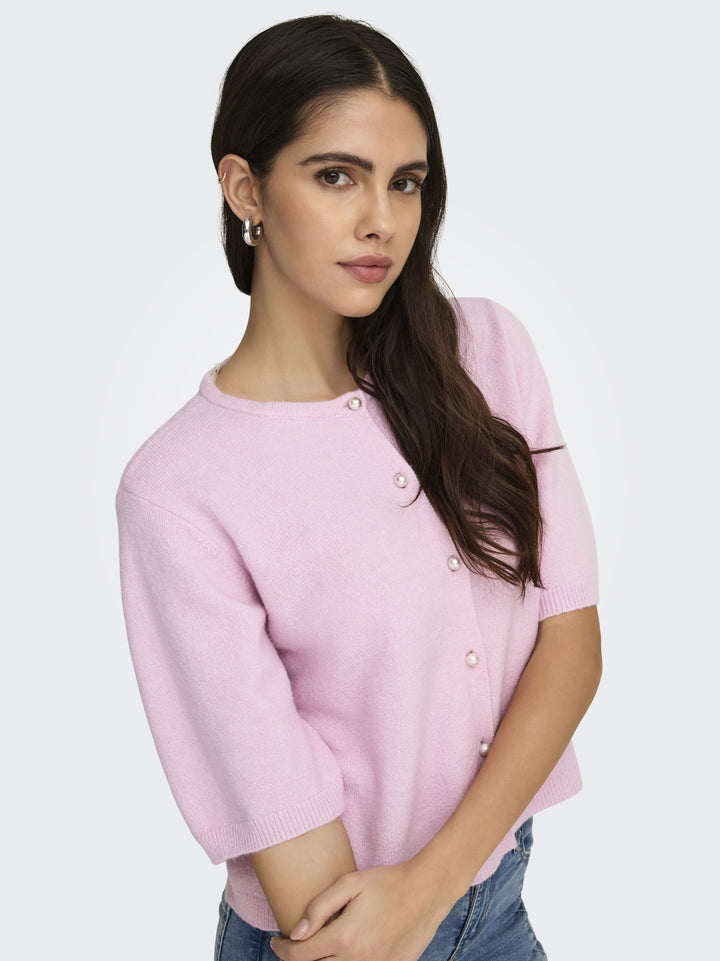 JDYRUE LIFE 2/4 PEARL CARDIGAN KNT, Fragrant Lilac/MELANGE W. WHITE PEA 240595002 Bild 6