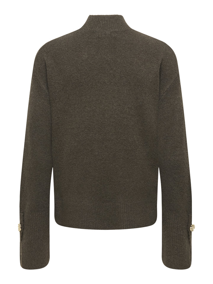 JDYSABRINA L/S HN DETAIL PULLOV KNT, Black Olive/MELANGE 194818001 Bild 3