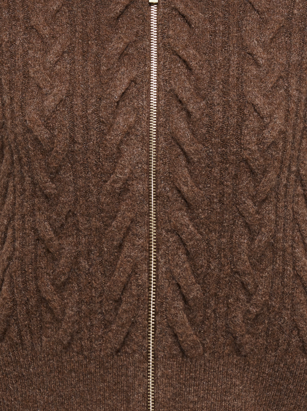 JDYSALLY L/S 2WAY ZIP CARDIGAN KNT, Bison/Melange 272255002 Bild 3