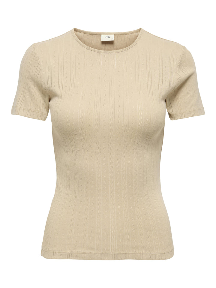 JDYSALSA MIA LIFE S/S O NECK TOP JR, Humus 183019 Bild 1