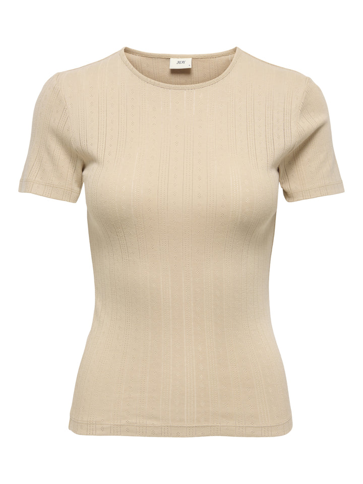 JDYSALSA MIA LIFE S/S O NECK TOP JR, Humus 183019 Bild 1