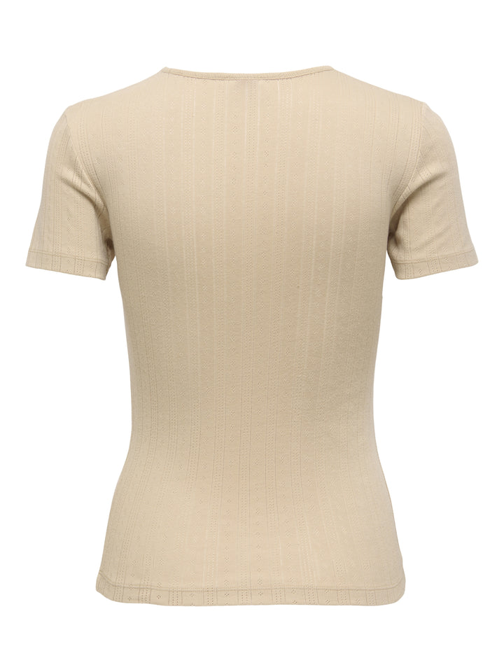 JDYSALSA MIA LIFE S/S O NECK TOP JR, Humus 183019 Bild 2
