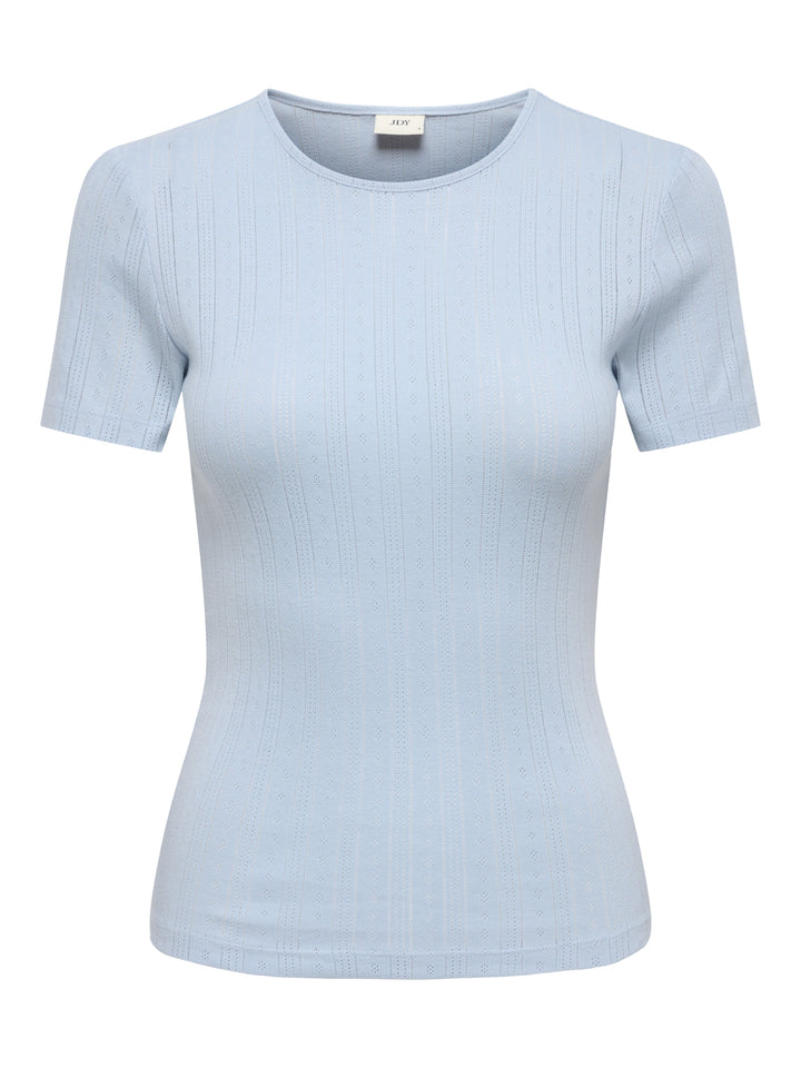 JDYSALSA MIA LIFE S/S O NECK TOP JR, Cashmere Blue 193179 Bild 1