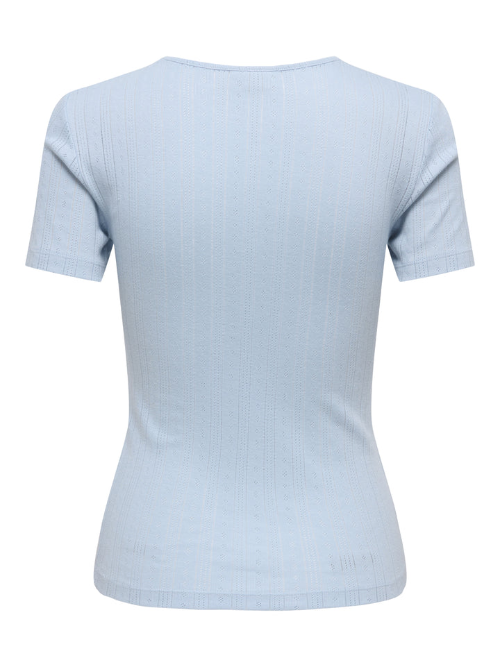 JDYSALSA MIA LIFE S/S O NECK TOP JR, Cashmere Blue 193179 Bild 2