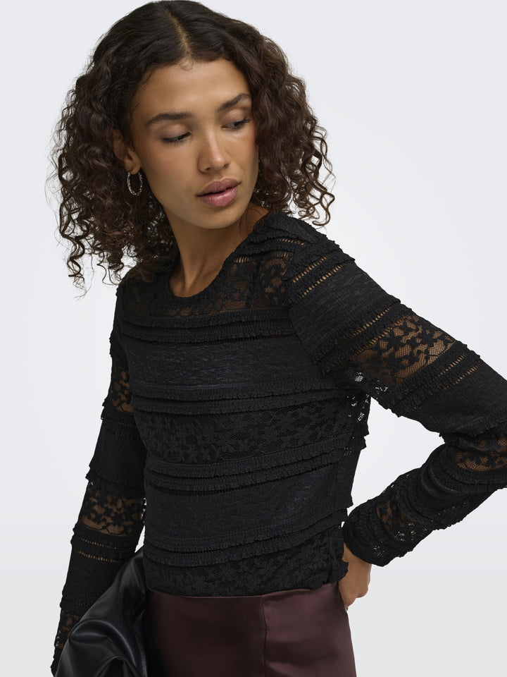 JDYSARAH L/S LACE TOP JRS NOOS, Black 177911 Bild 6