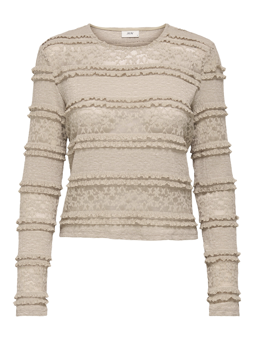 JDYSARAH L/S LACE TOP JRS NOOS, Humus 183019 Bild 1