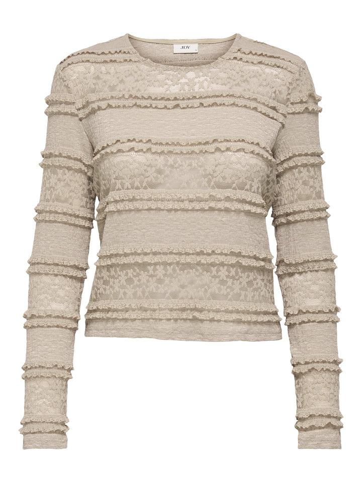 JDYSARAH L/S LACE TOP JRS NOOS, Humus 183019 Bild 1