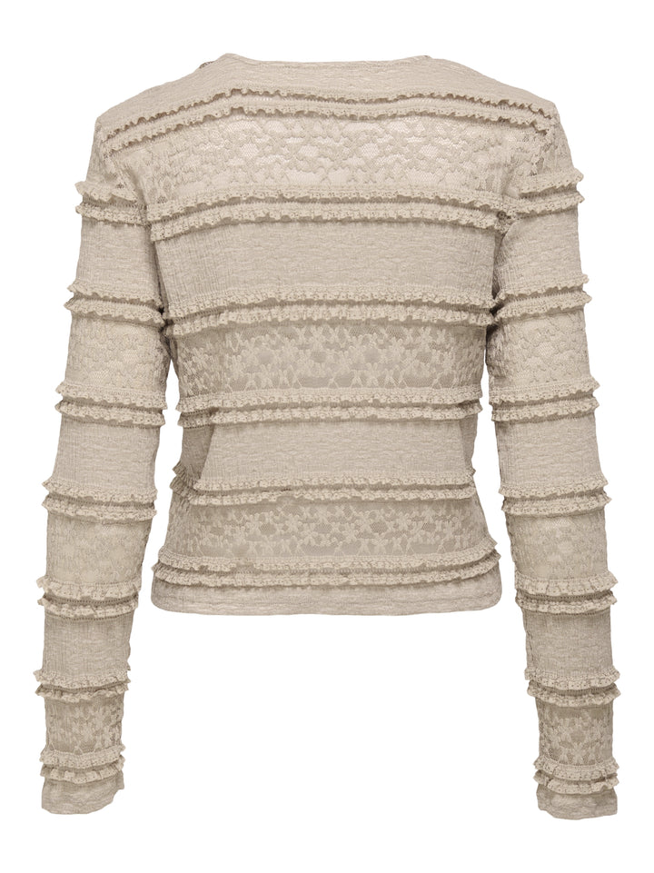 JDYSARAH L/S LACE TOP JRS NOOS, Humus 183019 Bild 2