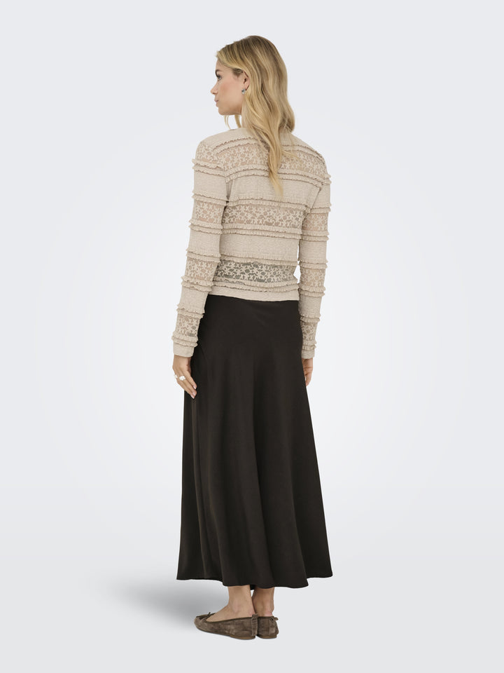 JDYSARAH L/S LACE TOP JRS NOOS, Humus 183019 Bild 7