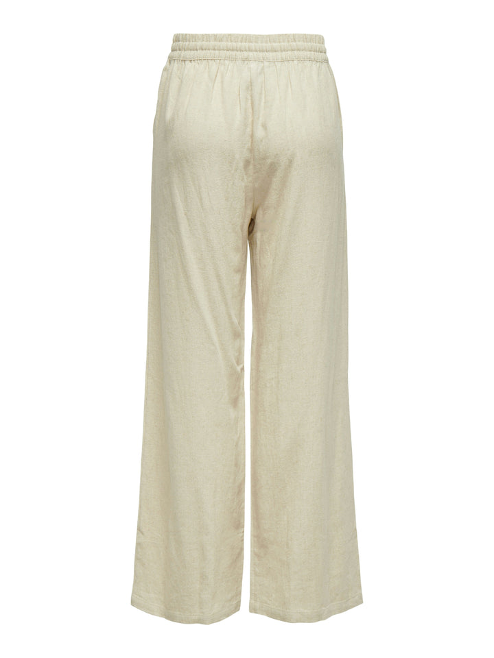 JDYSAY HW LINEN WIDE PANT WVN NOOS, Oatmeal/MELANGE 177935001 Bild 2
