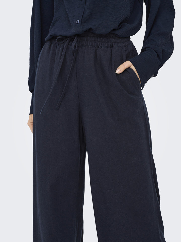 JDYSAY HW LINEN WIDE PANT WVN NOOS, Sky Captain 206410 Bild 6