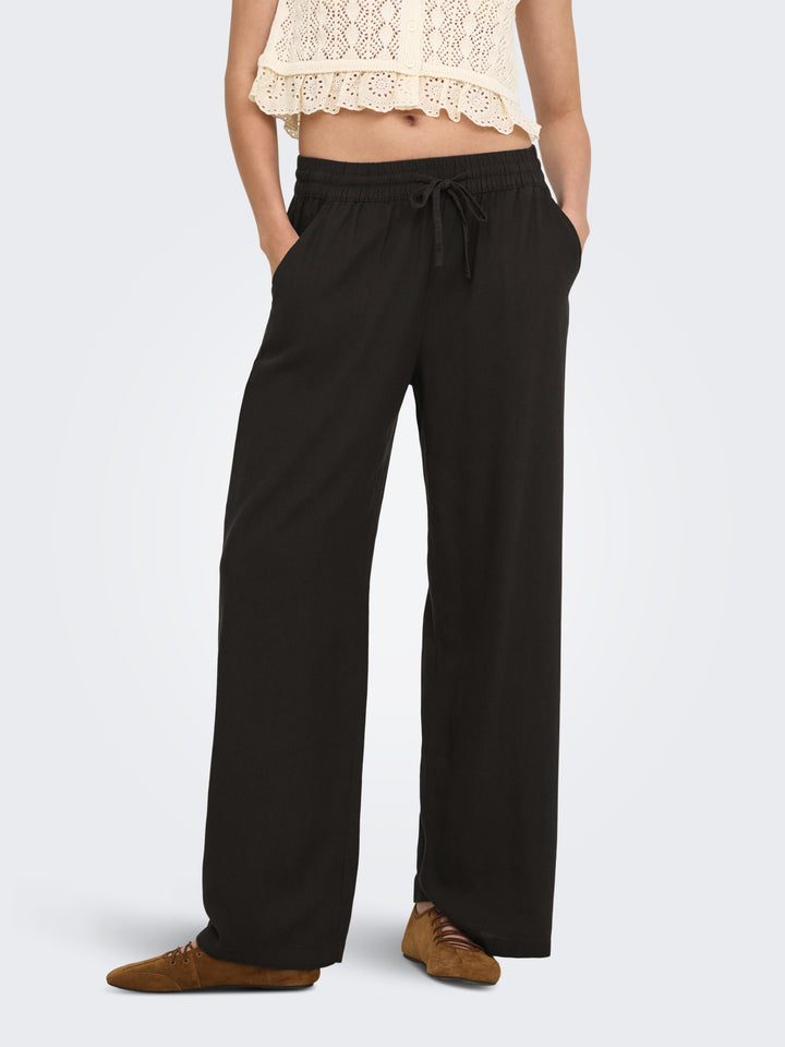 JDYSAY HW LINEN WIDE PANT WVN NOOS, Chocolate Torte 244915 Bild 3