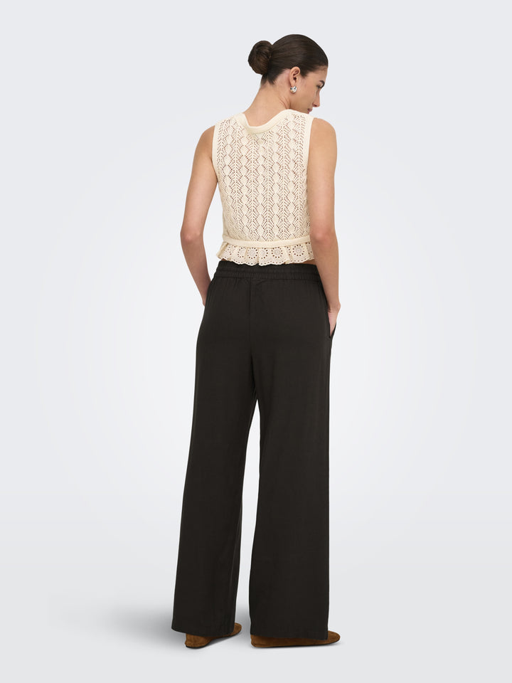 JDYSAY HW LINEN WIDE PANT WVN NOOS, Chocolate Torte 244915 Bild 7