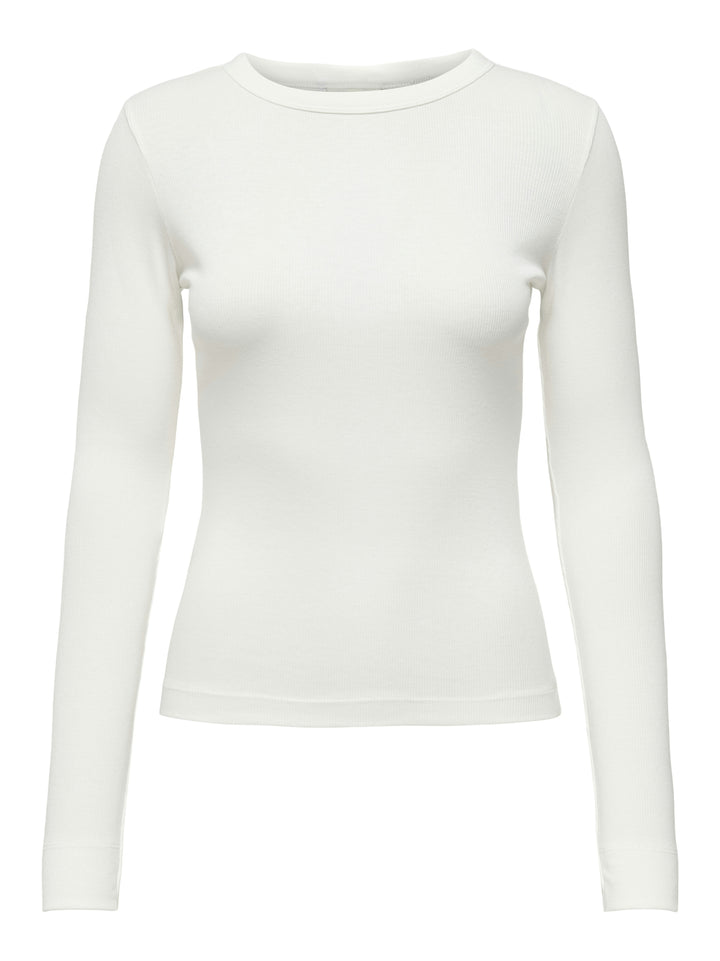 JDYSENTA L/S O-NECK TOP JRS, Cloud Dancer 177922 Bild 1
