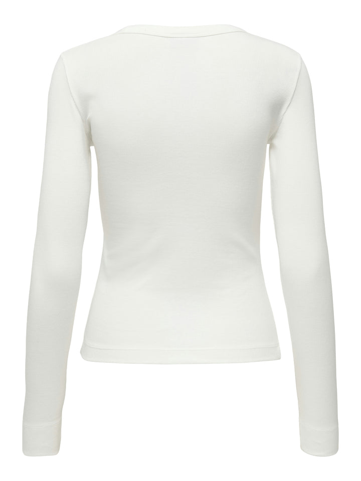 JDYSENTA L/S O-NECK TOP JRS, Cloud Dancer 177922 Bild 2