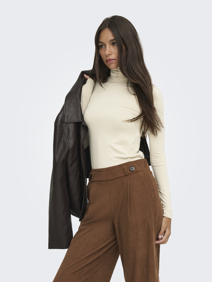 JDYSISSY L/S HIGHNECK TOP JRS DIA, Oatmeal 177935 Bild 4