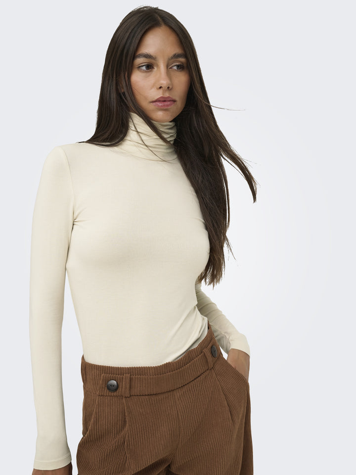 JDYSISSY L/S HIGHNECK TOP JRS DIA, Oatmeal 177935 Bild 7