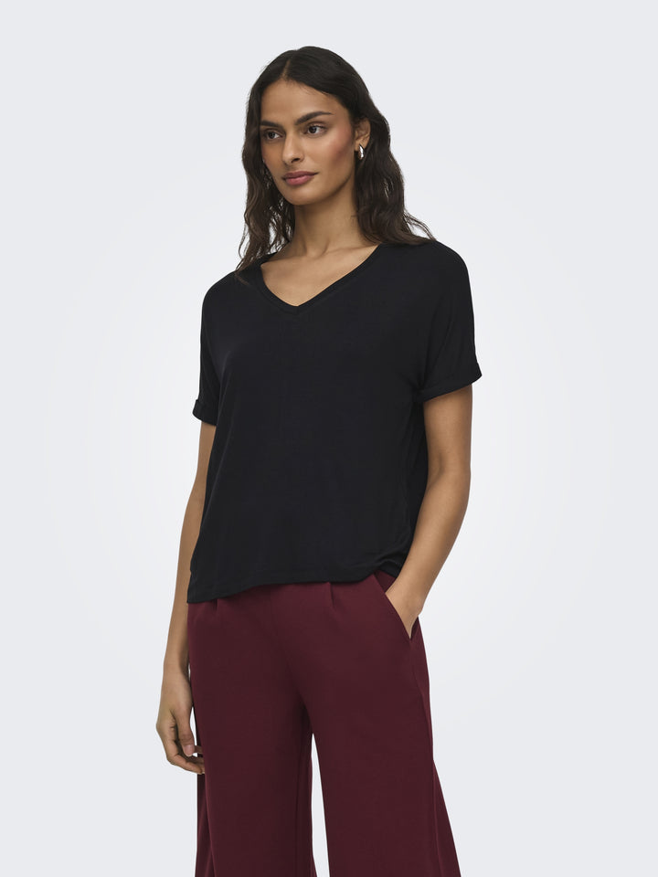 JDYSISSY S/S V-NECK TOP JRS DIA, Black 177911 Bild 3