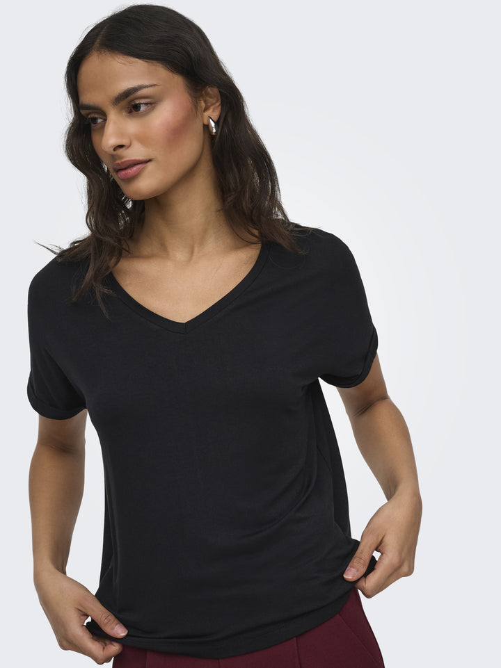 JDYSISSY S/S V-NECK TOP JRS DIA, Black 177911 Bild 6