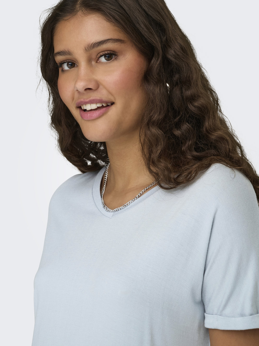 JDYSISSY S/S V-NECK TOP JRS DIA, Cashmere Blue 193179 Bild 6