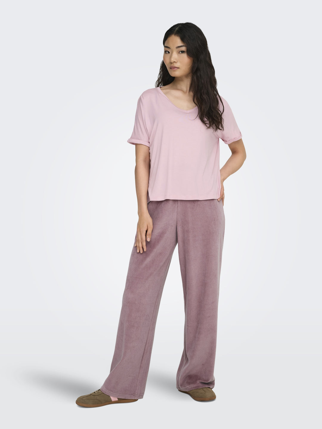 JDYSISSY S/S V-NECK TOP JRS DIA, Fragrant Lilac 240595 Bild 4