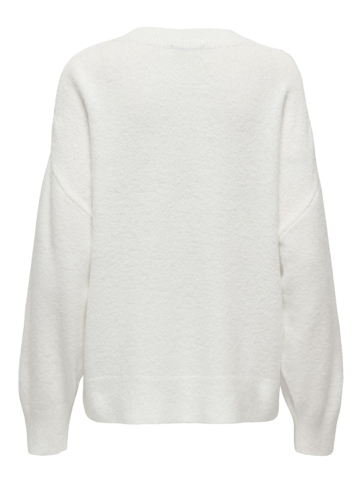 JDYSONJA L/S O-NECK PULLOVER KNT, Cloud Dancer/MELANGE 177922001 Bild 2
