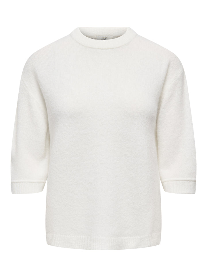 JDYSONJA S/S O-NECK PULLOVER KNT, Cloud Dancer/MELANGE 177922001 Bild 1