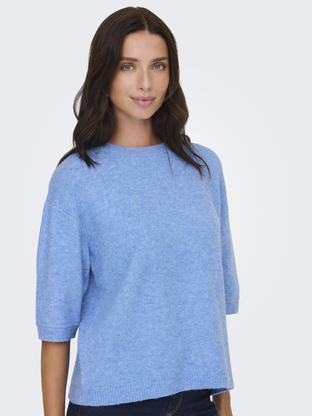 JDYSONJA S/S O-NECK PULLOVER KNT, Provence/MELANGE 200030001 Bild 5
