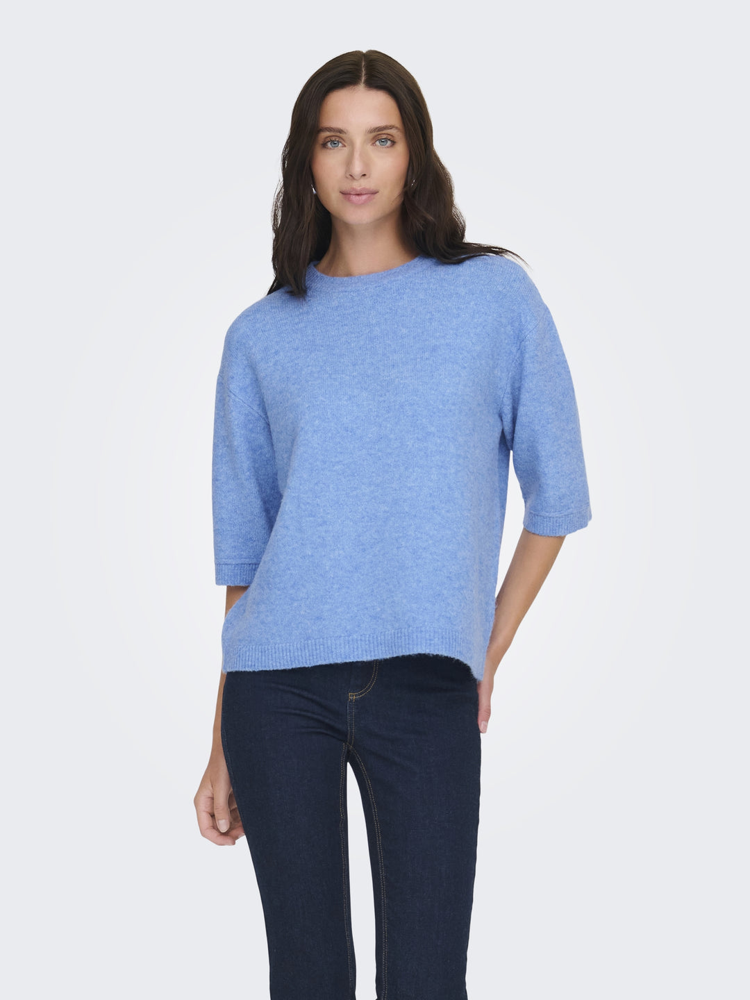JDYSONJA S/S O-NECK PULLOVER KNT, Provence/MELANGE 200030001 Bild 6
