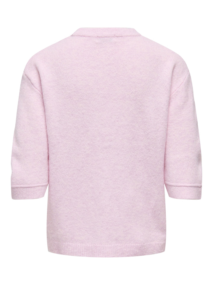 JDYSONJA S/S O-NECK PULLOVER KNT, Pink Lady/MELANGE 222912001 Bild 2