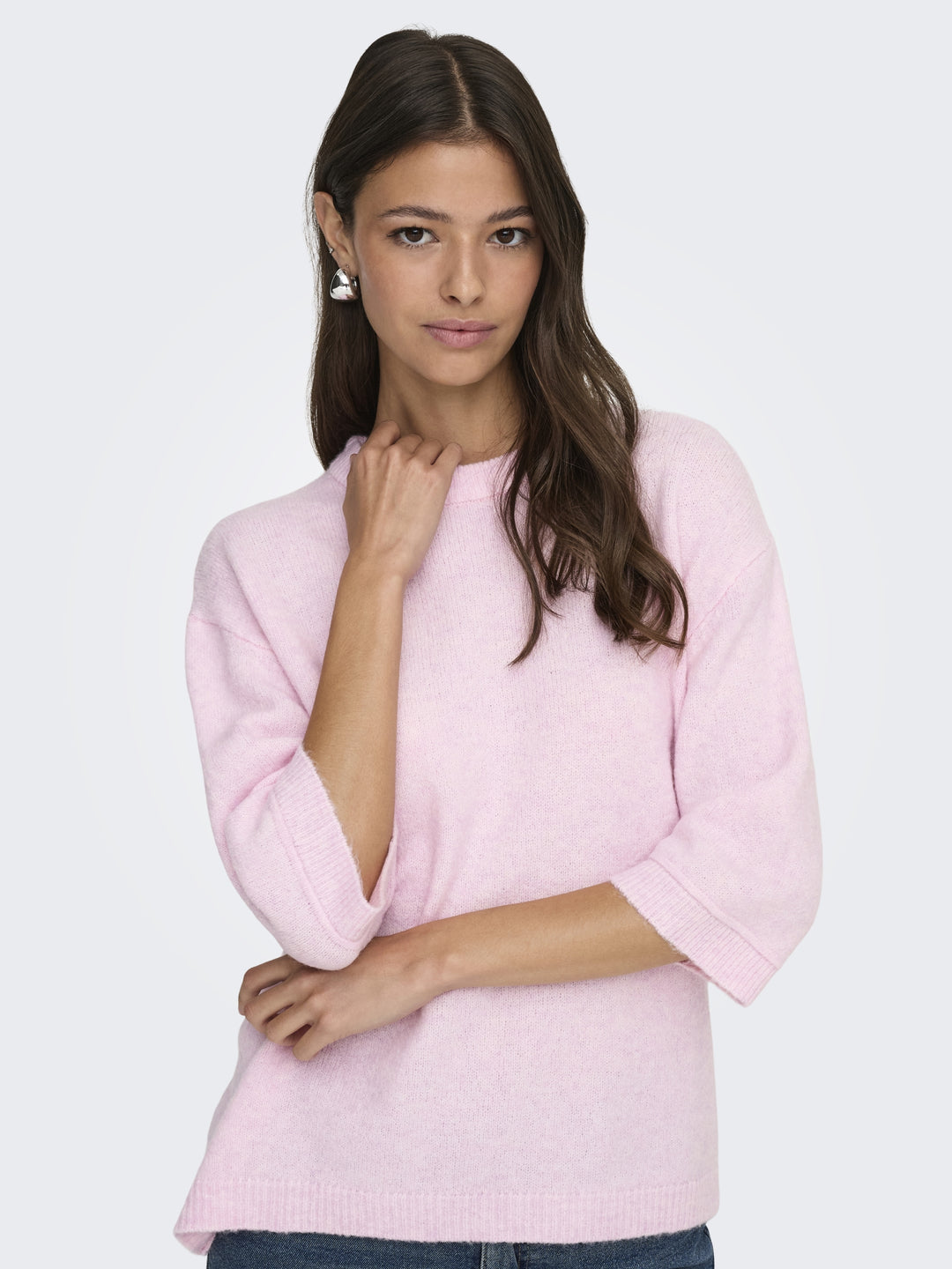 JDYSONJA S/S O-NECK PULLOVER KNT, Pink Lady/MELANGE 222912001 Bild 4