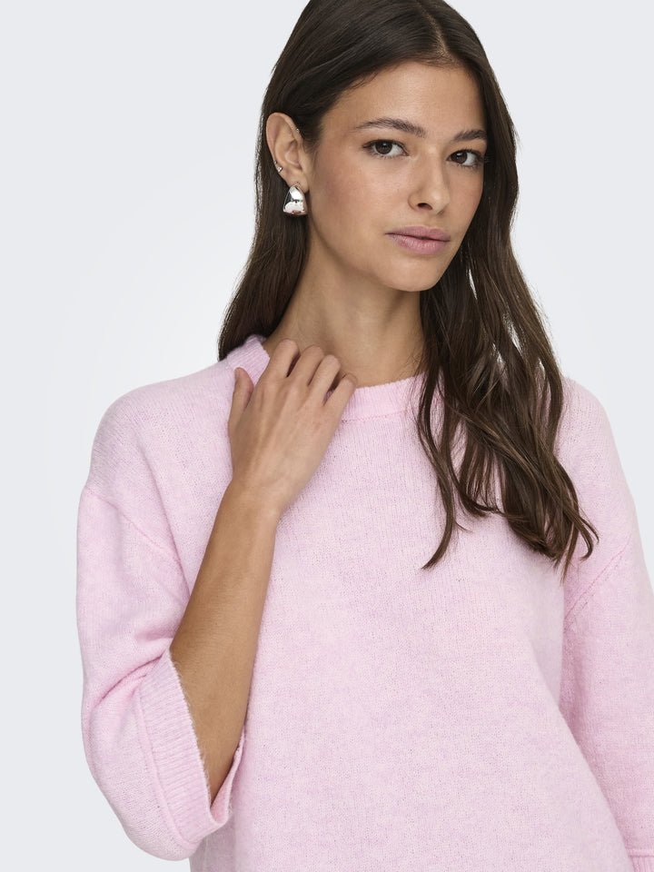 JDYSONJA S/S O-NECK PULLOVER KNT, Pink Lady/MELANGE 222912001 Bild 7