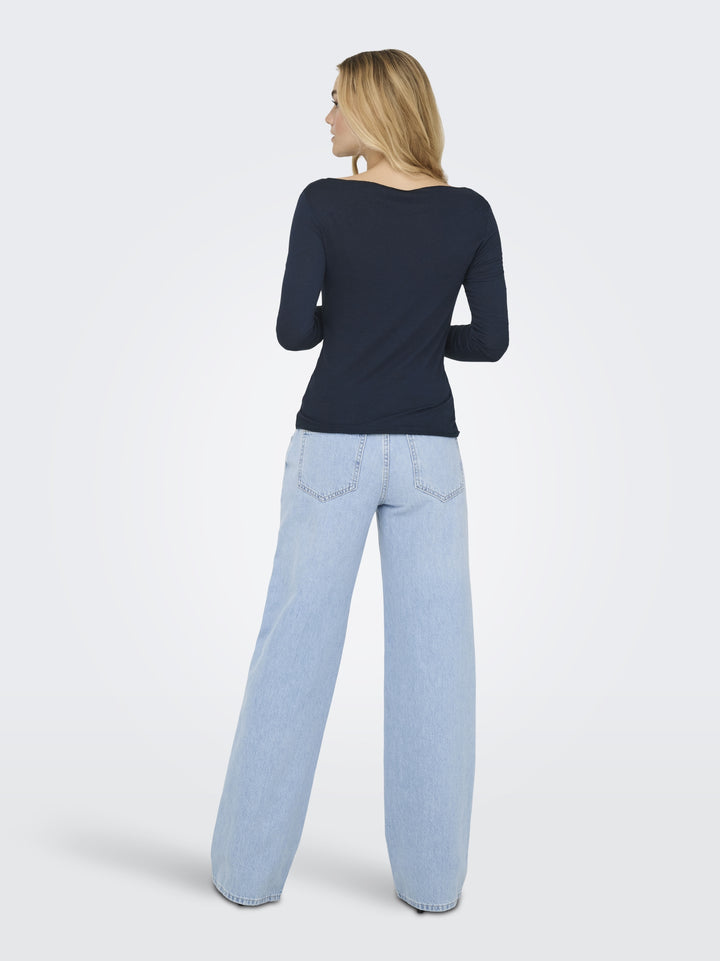 JDYSUMA WOOLBLEND L/S BOATNECK TOP, Navy Blazer 186699 Bild 8
