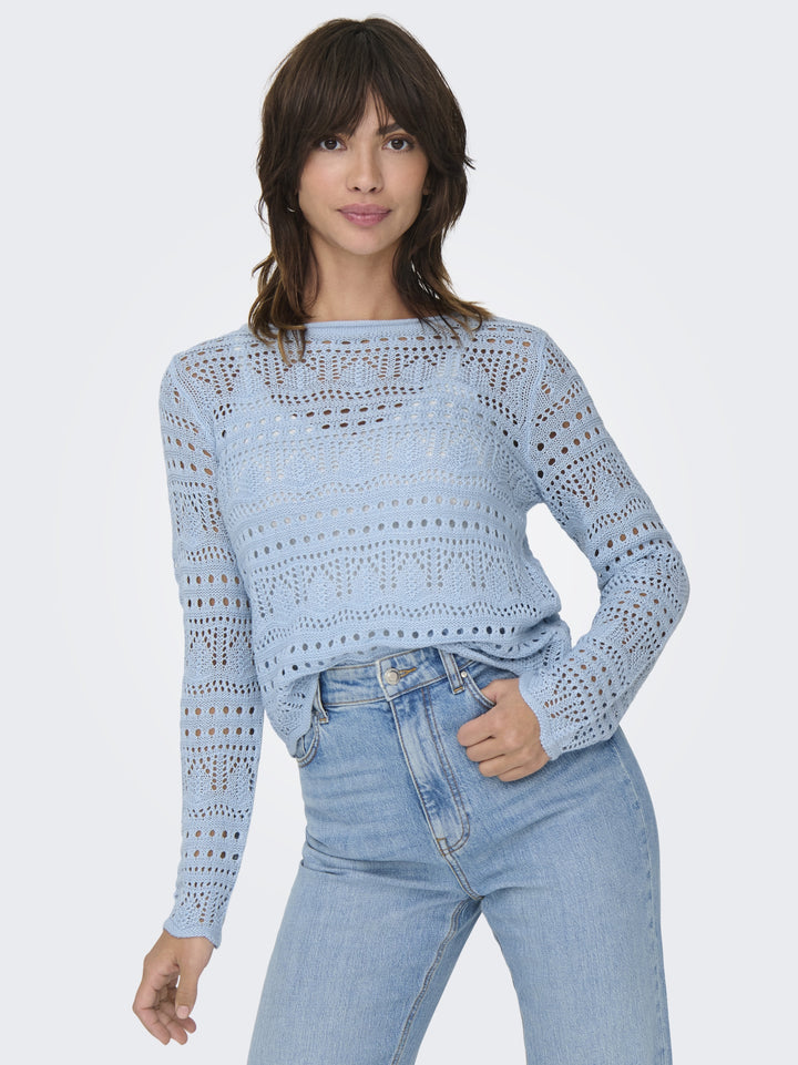 JDYSUN LAY L/S BOATNECK PULLOV. KNT, Cashmere Blue 193179 Bild 7