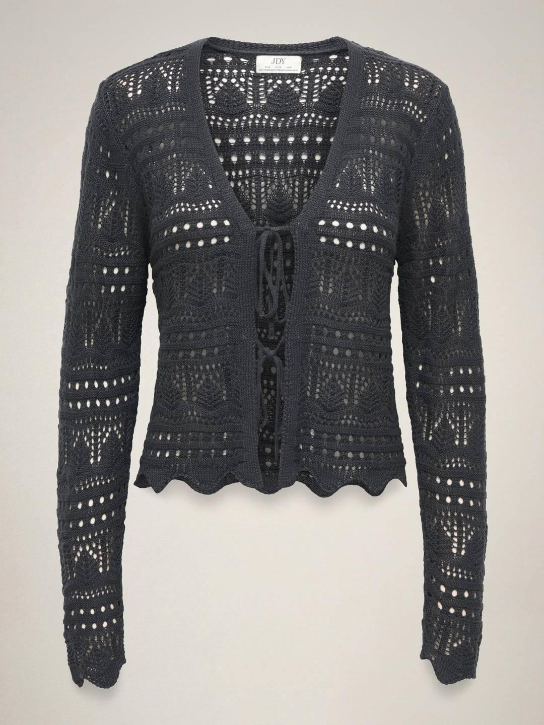 JDYSUN LAY L/S V-NECK TIE CARDIGAN, Phantom 177915 Bild 1