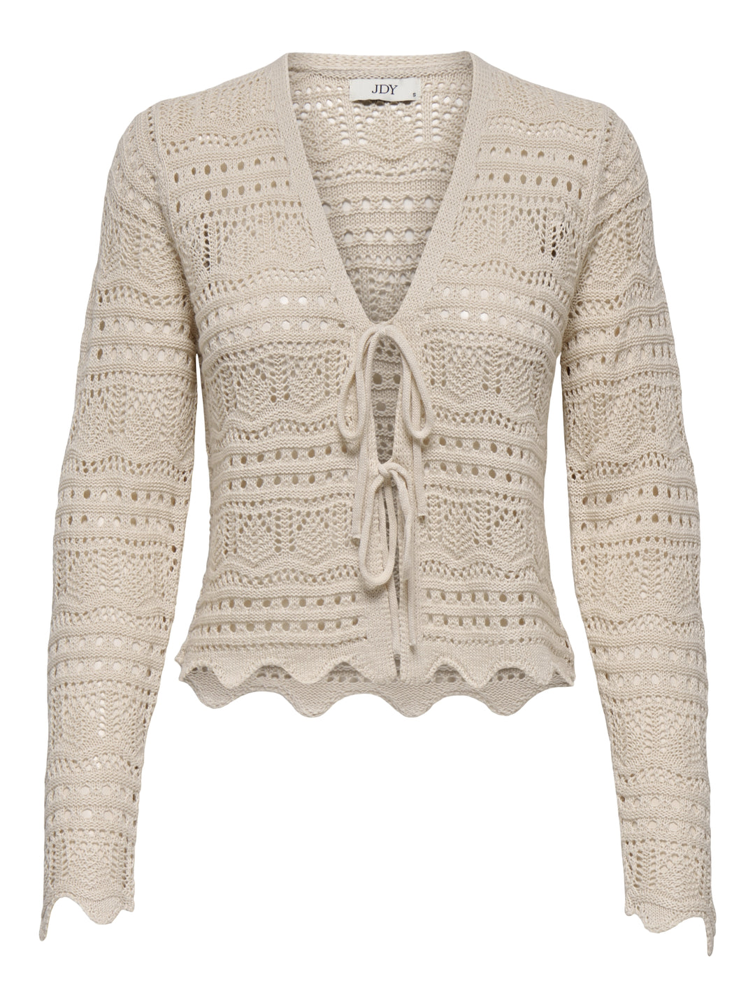 JDYSUN LAY L/S V-NECK TIE CARDIGAN, Tapioca 196705 Bild 1