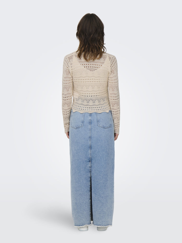 JDYSUN LAY L/S V-NECK TIE CARDIGAN, Tapioca 196705 Bild 4