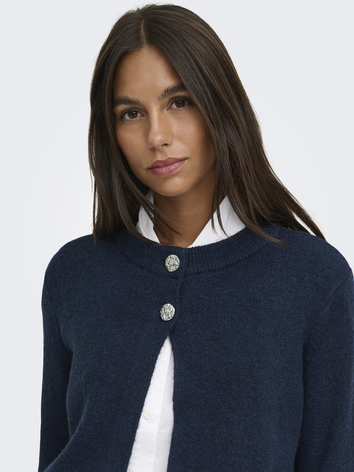 JDYSUPER 2/4 CARDIGAN KNT NOOS, Navy Blazer/SILVER BUTTON 186699002 Bild 2