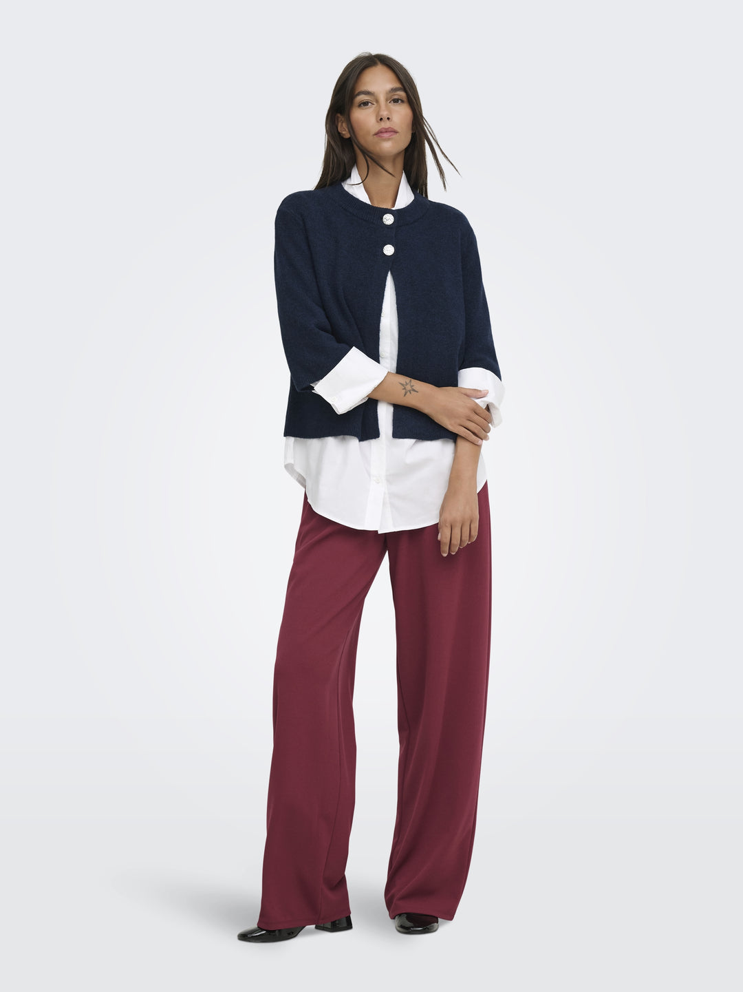 JDYSUPER 2/4 CARDIGAN KNT NOOS, Navy Blazer/SILVER BUTTON 186699002 Bild 6