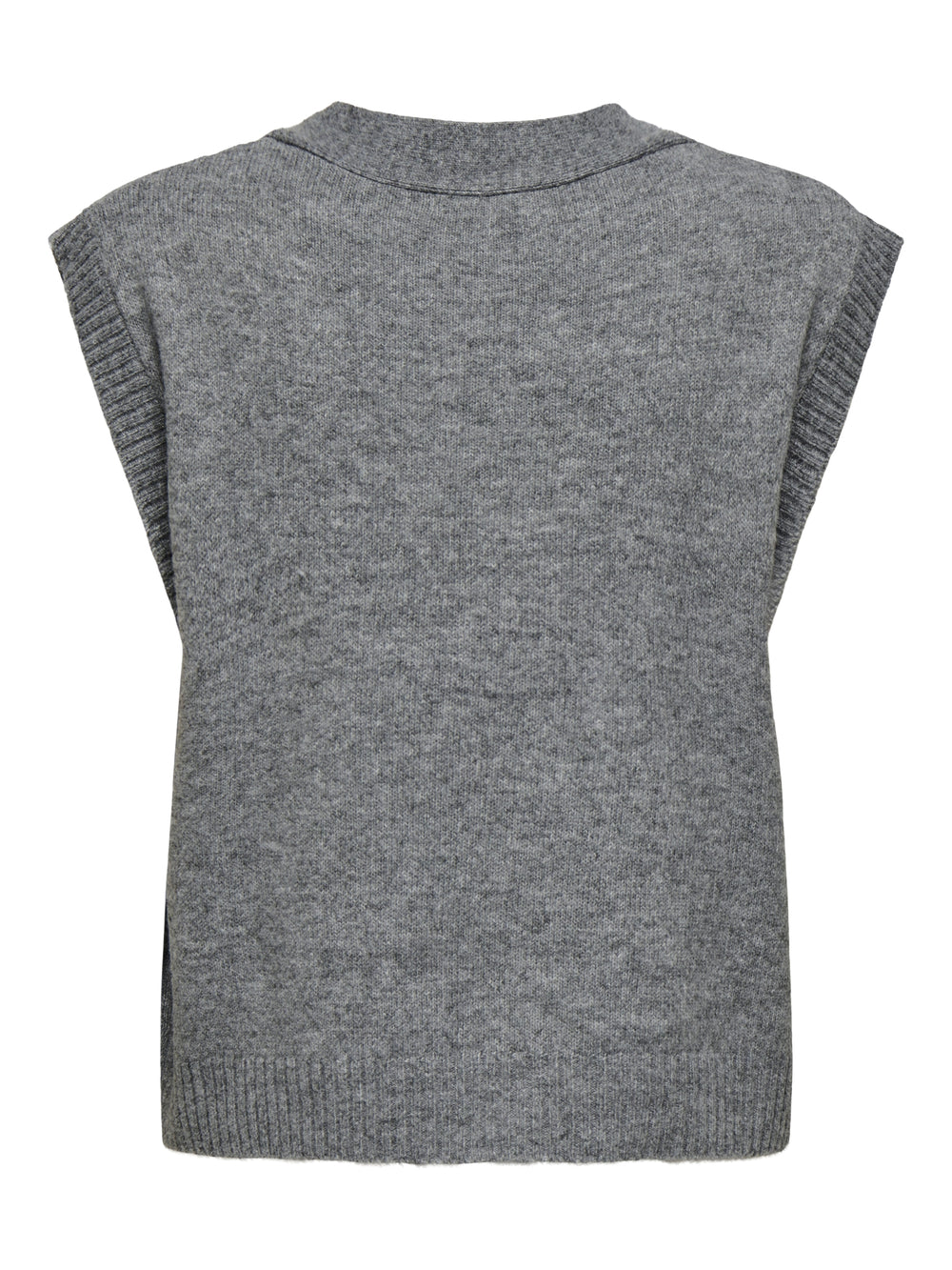 JDYSUPER LIFE S/L V-NECK VEST KNT, Medium Grey Melange 179075 Bild 2