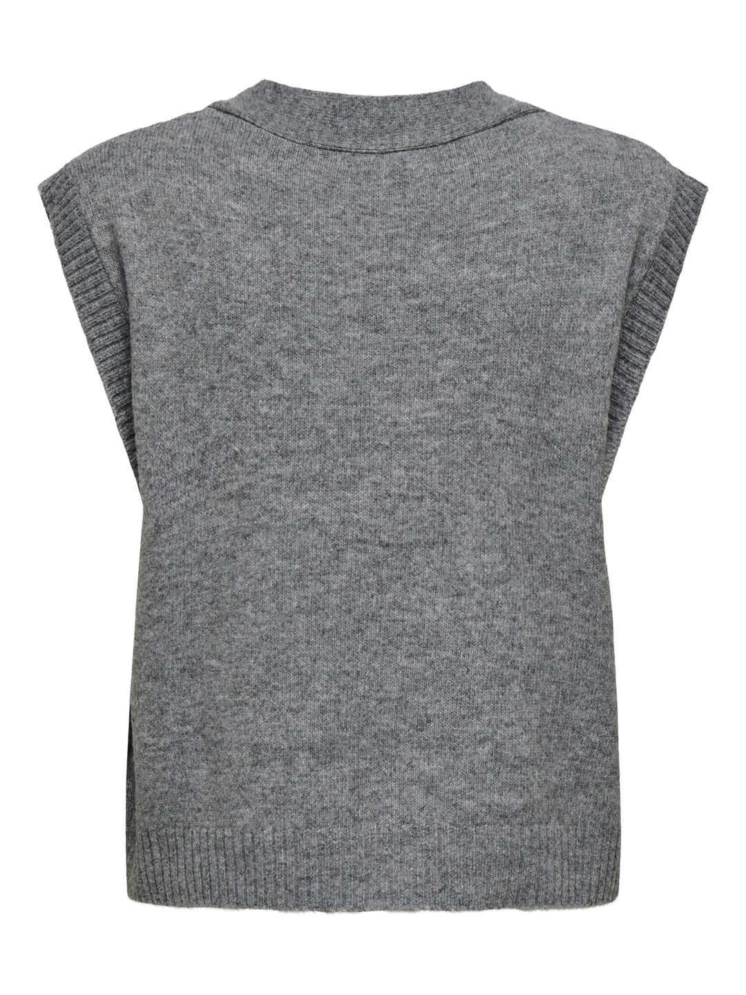 JDYSUPER LIFE S/L V-NECK VEST KNT, Medium Grey Melange 179075 Bild 2