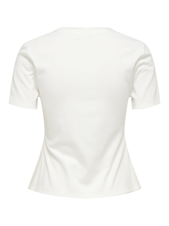 JDYTESSA S/S DETAIL TOP JRS, Cloud Dancer 177922 Bild 2