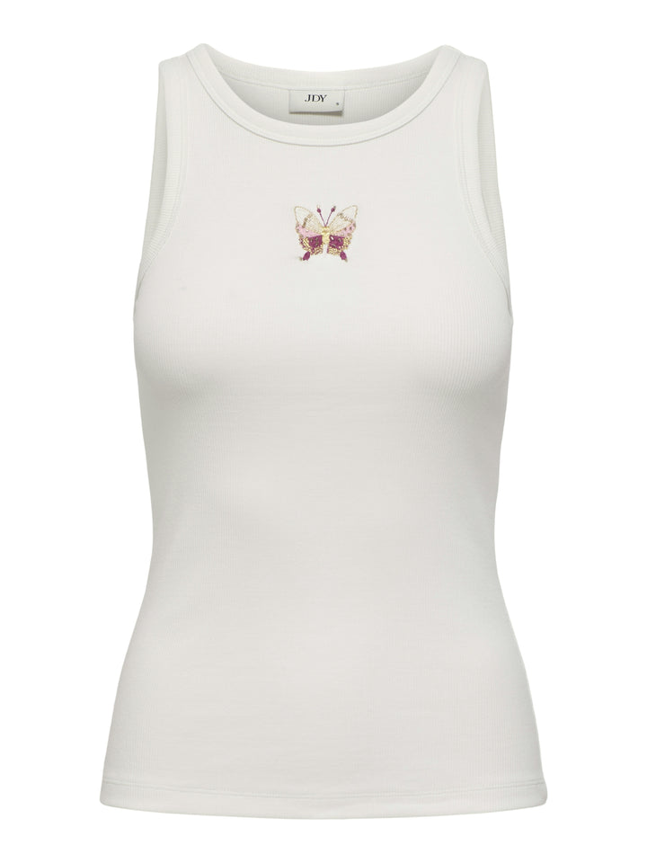 JDYTULLE LIFE EMB TANK TOP JRS, Cloud Dancer/EMB BUTTERFLY 177922001 Bild 1
