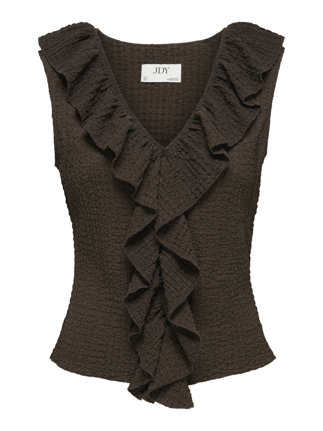 JDYTURBO S/L FRILL TOP JRS, Chocolate Brown 237395 Bild 1