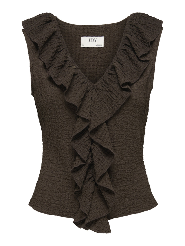 JDYTURBO S/L FRILL TOP JRS, Chocolate Brown 237395 Bild 1